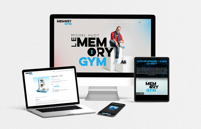 Conception du site web de promotion pour le Memory Gym de Michel Huot par l'agence Concept C